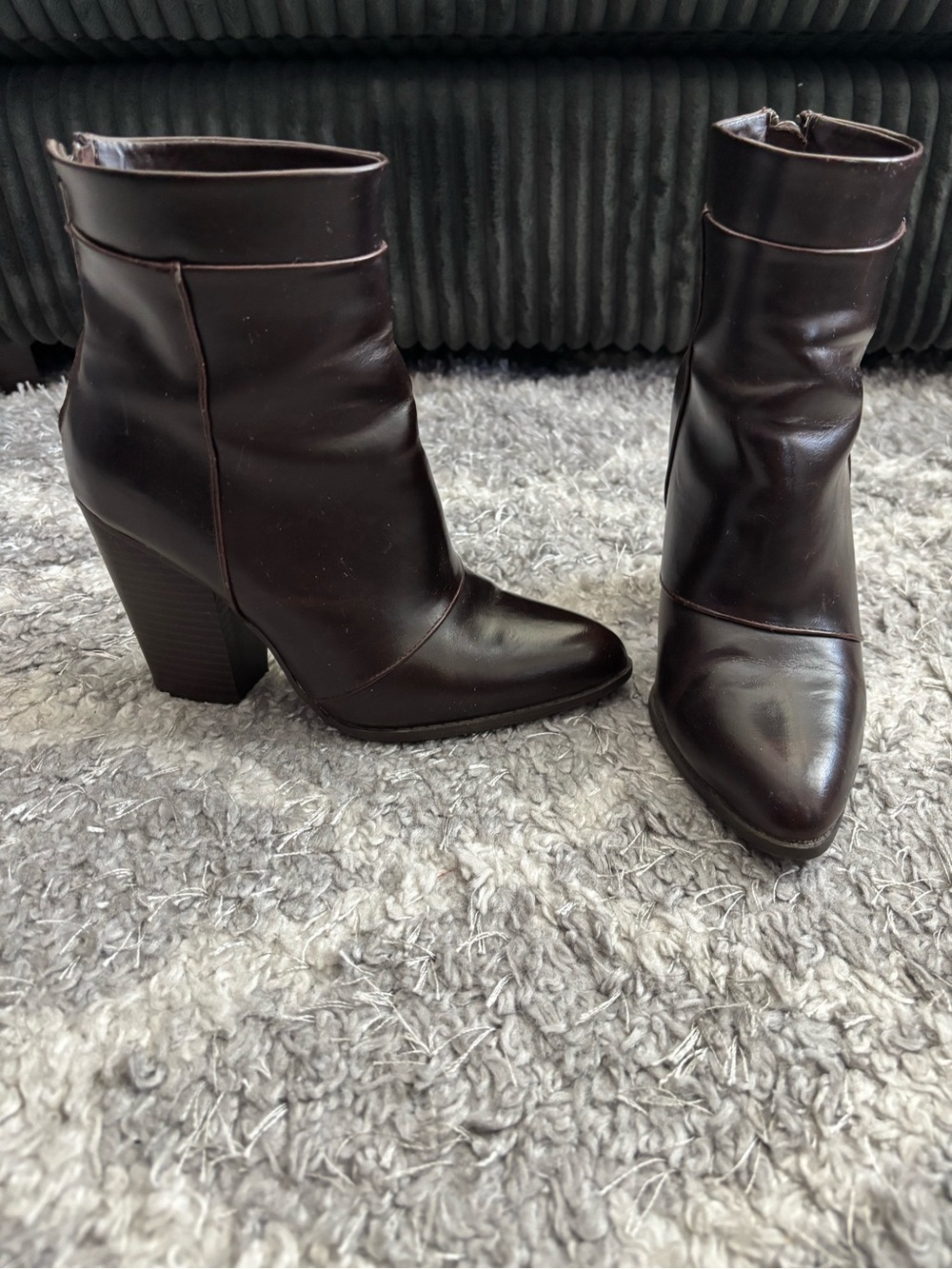 Brown Leather Booties
